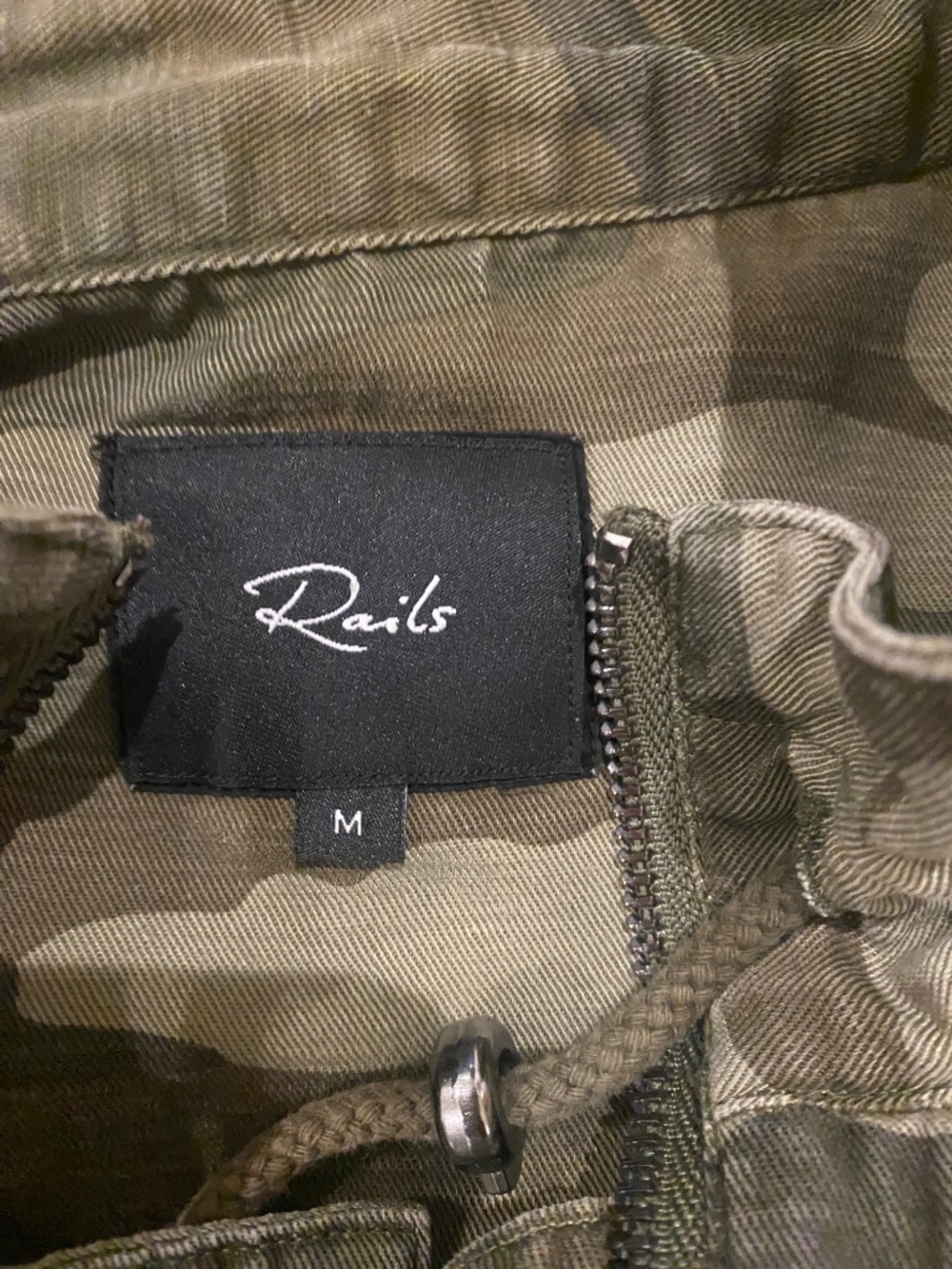 RAILS Tennessee Military Jacket Women’s Medium Olive Green Utility Coat Army Chi - Picture 4 of 9